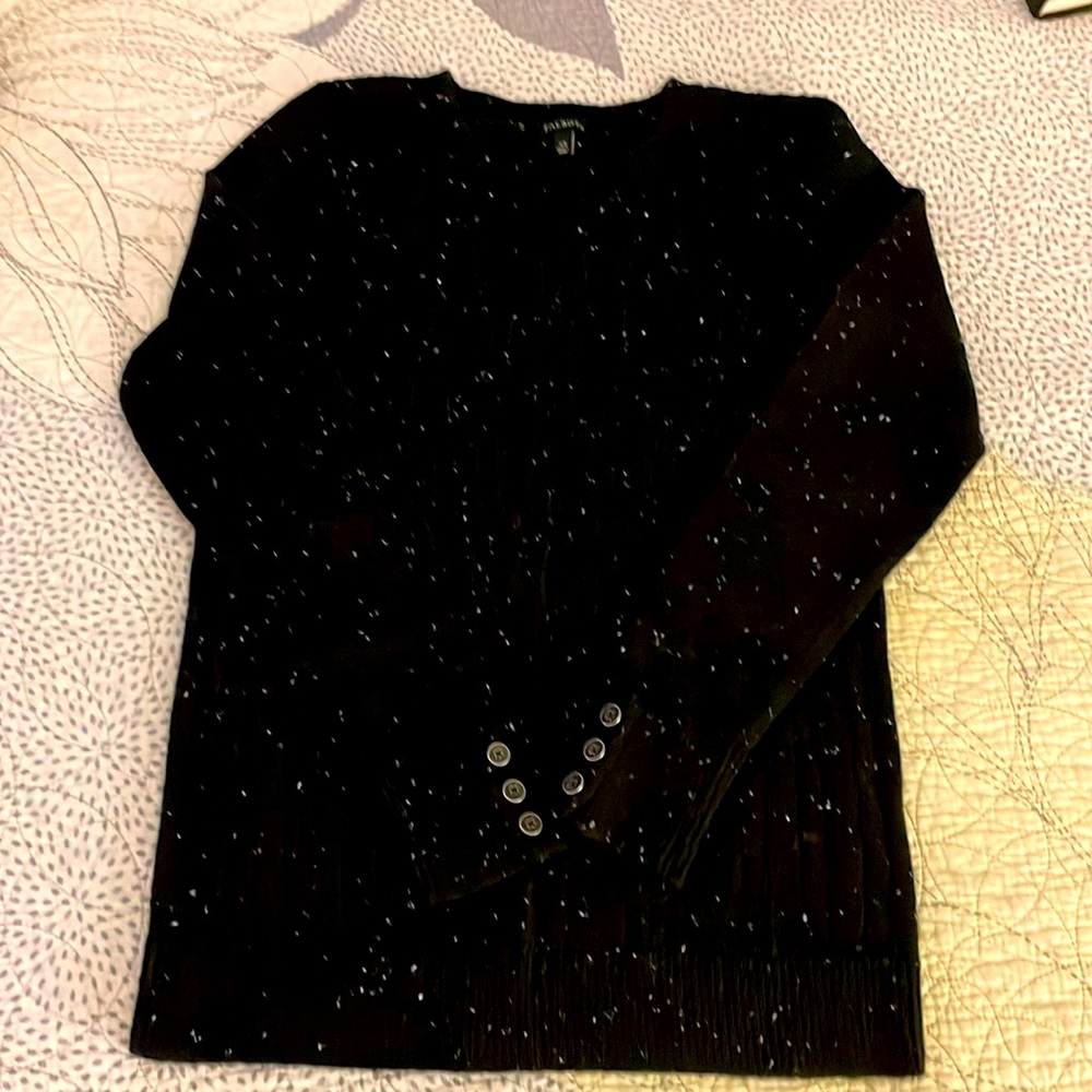 NWOT Heathered Black Talbots Crew Sweater